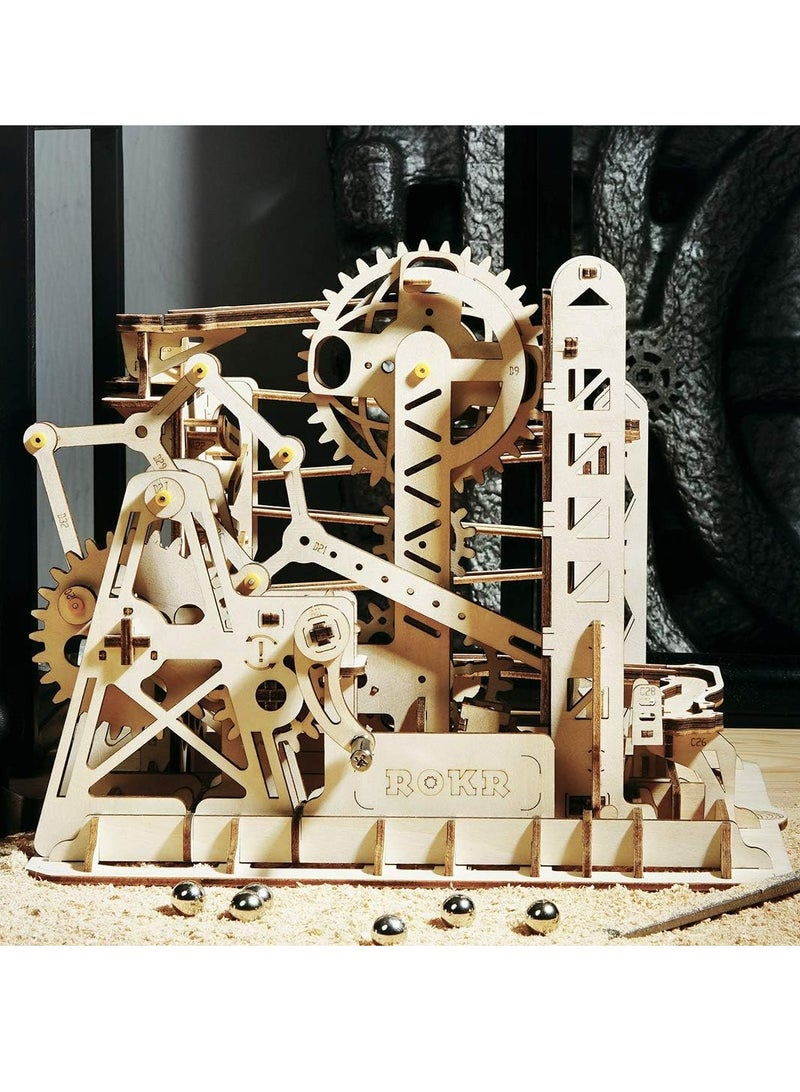 Robotime ROKR Marble Explorer Swingback Wall Marble Run LG503,3D Wooden Puzzles for Adults/Teens, Creative Home Decor, Unique Gift for Craft Hobby Adults/Teens - Image 2