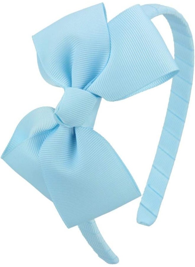 7Rainbows 7Rainbows (Light Blue) - Cute Light Blue Bow Headband for Girls Toddlers  - Image 1