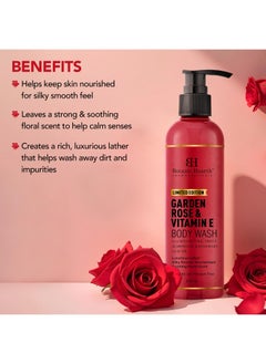 Botanic Hearth Botanic Hearth British Rose & Almond Body Wash with Shea Butter | Moisturizing Body Wash Shower Gel for Softer, Smoother Skin | Sulfate & Paraben Free | for Women & Men | 245ml  - Image 5