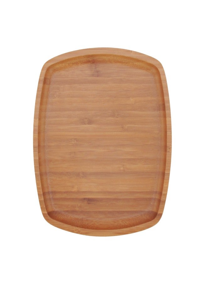 بامبو إم إن حامل أطباق تقديم الشاي المصنوع من الخيزران الطبيعي من BambooMN، مقاس 8 بوصات × 8 بوصات، مناسب لطاولة الطعام أو طاولة المطبخ أو طاولة الزينة. - Image 2