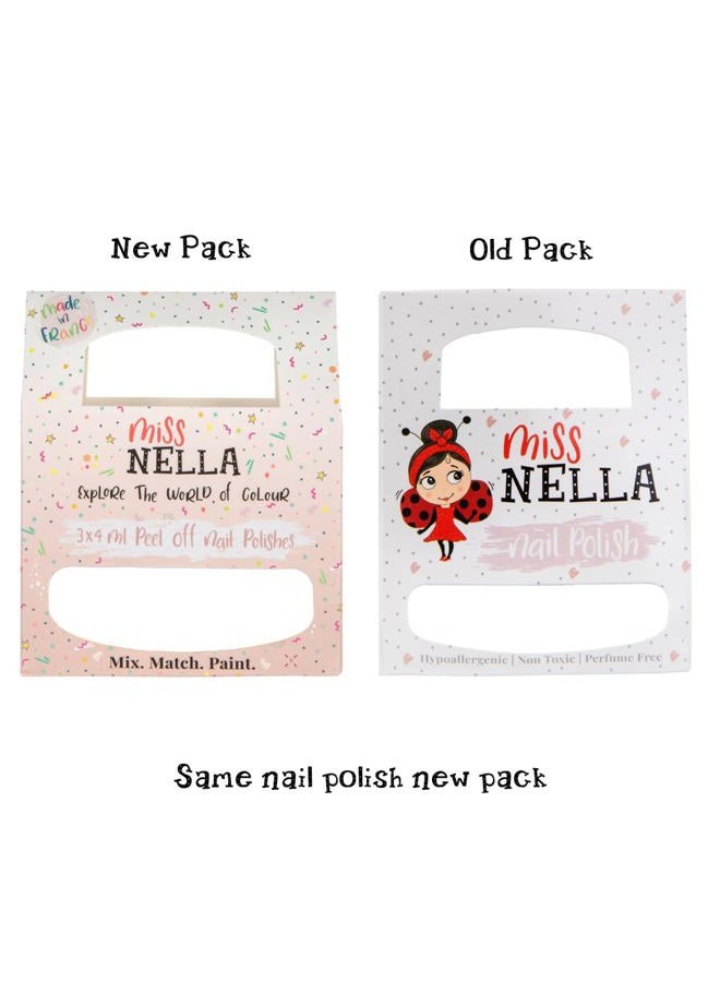 Miss NELLA NAIL KIT & Good Vibes- Nail accessories for kids- 3 peel off nail polish, nail stickers, tattoos, nail filer & toe separators- all designed foe children hands & toes - Image 5