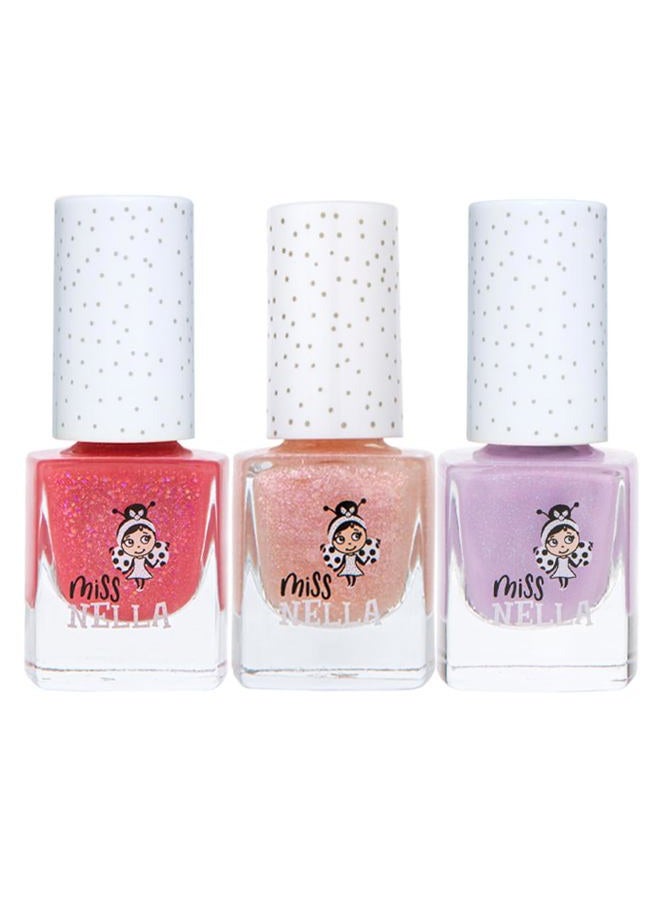 Miss NELLA NAIL KIT & Good Vibes- Nail accessories for kids- 3 peel off nail polish, nail stickers, tattoos, nail filer & toe separators- all designed foe children hands & toes - Image 4