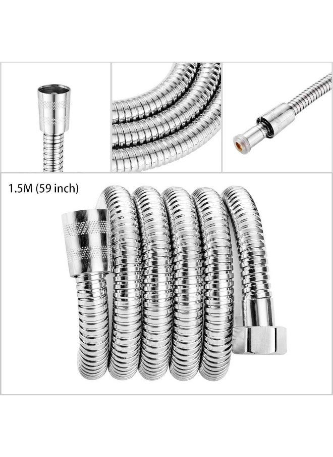 Stainless Steel KinkFree Flexible Handheld Shower Head Hose, 1.5M 59In - pzsku/Z76E84346F43E6933DFDDZ/45/_/1720784468/f16aefd5-c1cb-47fe-8aff-87ad131ad64e