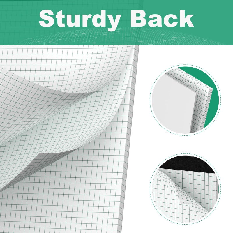 Nichela 3 Pack Graph Paper Pad 8.5 x 11 Quad Ruled Graph Pads 4x4, White Grid Paper Pad Letter Size 8.5 x 11-Inch, Micro-Perforated Graph Paper Notebook Square Math Paper Writing Pads for Office School - Image 4