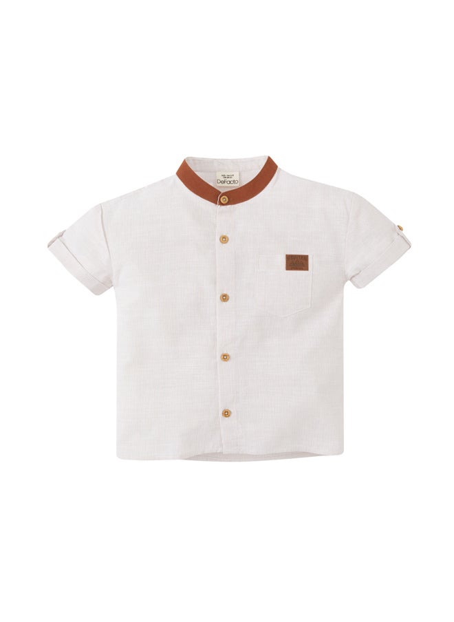 DeFacto - Babyboy Regular Fit Shirt Neck Woven Short Sleeve Shirt - Image 1