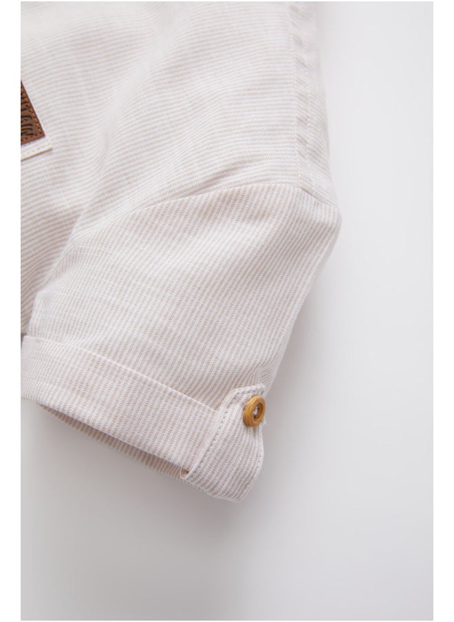 DeFacto - Babyboy Regular Fit Shirt Neck Woven Short Sleeve Shirt - Image 1