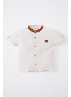 Babyboy Regular Fit Shirt Neck Woven Short Sleeve Shirt