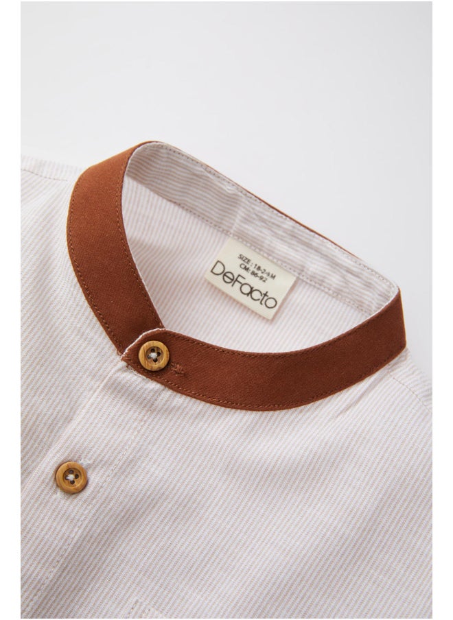 DeFacto - Babyboy Regular Fit Shirt Neck Woven Short Sleeve Shirt - Image 1