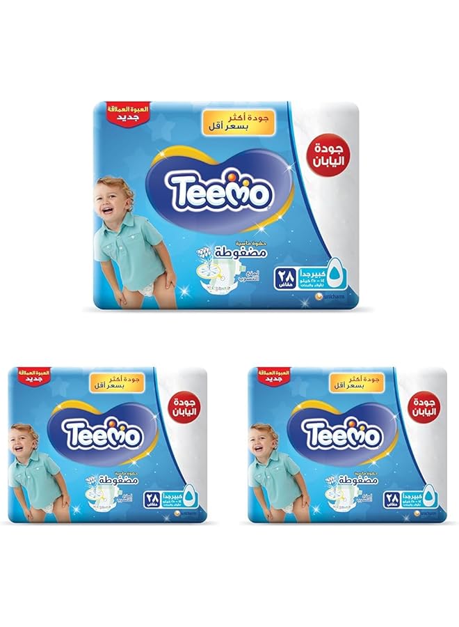 Teemo Diapers Size 5 Junior 14 25 Kg 28 Count Pack Of 3 - Image 1