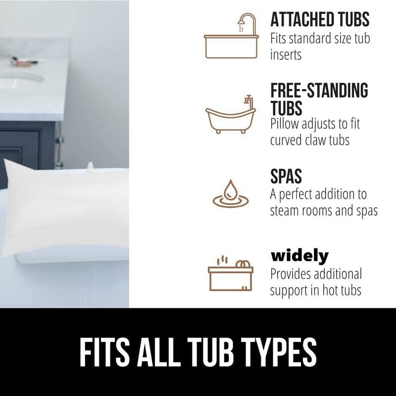 Focket Non-Slip Bath Pillow with Suction Cups - Image 2