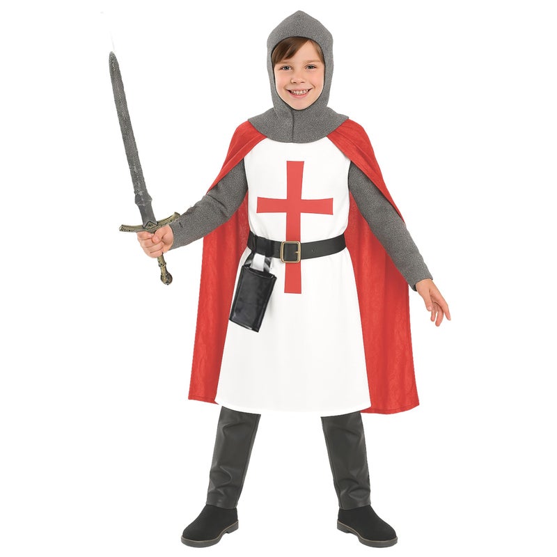 fun shack Crusader Costume Kids, Knight Costume Kids, Medieval Knight Costumes Boys, Boys Halloween Costumes, Medium - Image 5