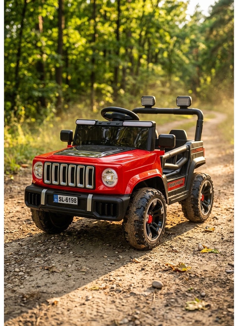 Star Kids 12V Electric Jeep for Kids with Dual Motors and 380W Power - Equipped with Remote Control, LED Lights, and Advanced Sound System - Image 1