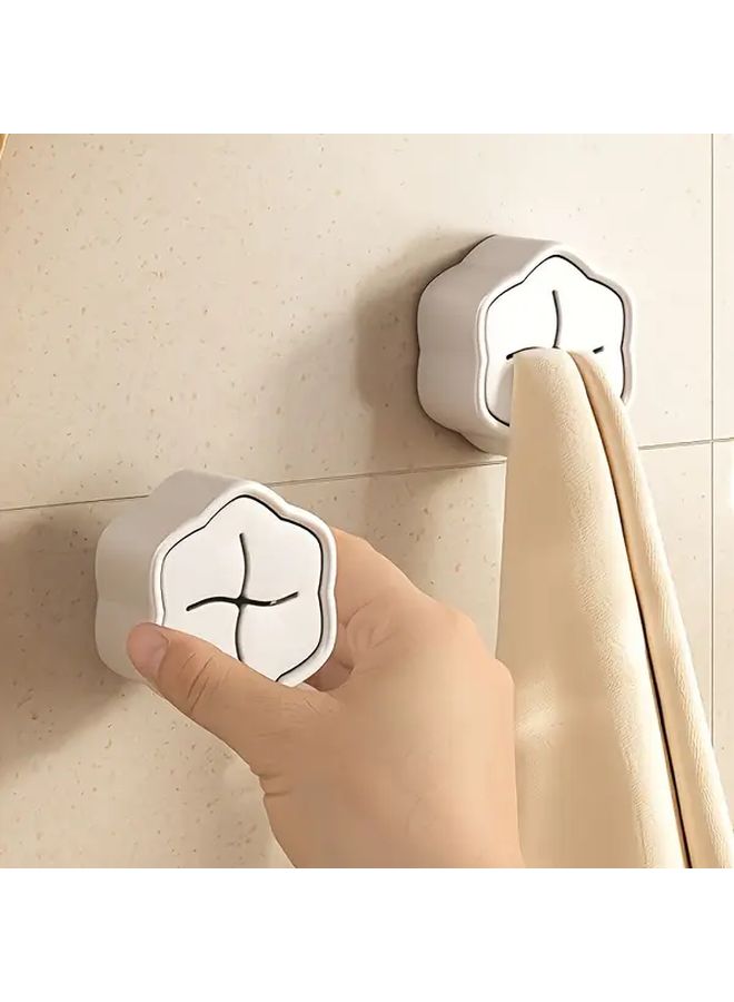 4 Pcs Modern Classic Hexagonal Bathroom Towel Rack Set Wall Mounted Space Saving Shelf And Towel Holder With Adhesive Or Screw Mount Durable Plastic Multi Room Organizer For Shower Bathtub Powder Room Easy Install No Drilling Required - Image 5