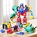 VEAIS Magnetic Transform Dinosaur Robot Toys6 in 1 Transforming Robots Toy for KidsEasy DIY Assembly FunctionToddler Robot Construction Vehicles SetEducational STEM Toys for 3 4 5 6 Year Old Boys - Image 2
