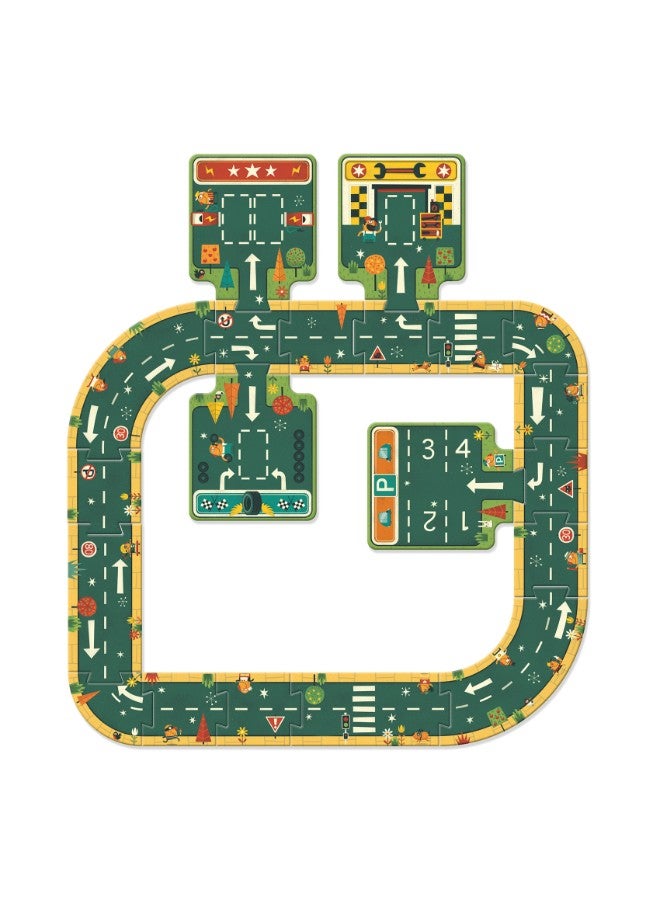 DJECO Pop To Play - Road Floor Puzzle - 21Pcs - Image 3