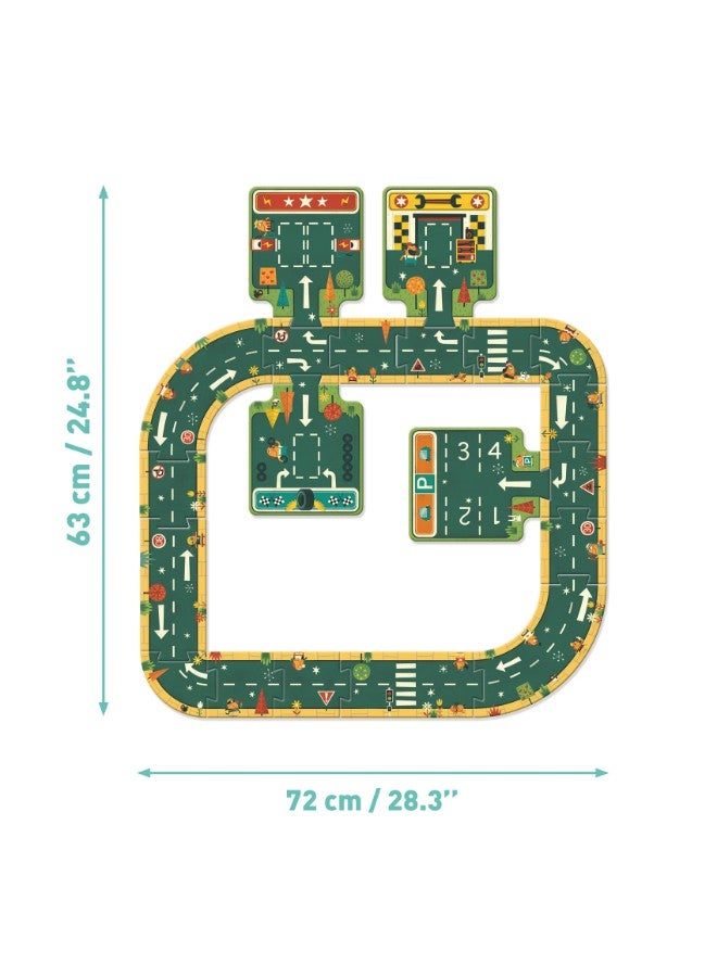 DJECO Pop To Play - Road Floor Puzzle - 21Pcs - Image 4