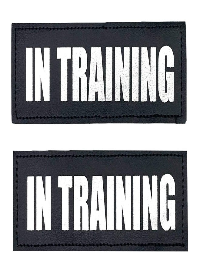 Albcorp Reflective In Training Patches with Hook Backing for Service Animal Vests /Harnesses Medium (5 X 1.5) Inch - Image 1