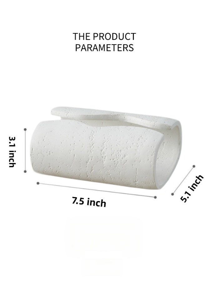 شيبشيب غطاء صندوق مناديل مستطيل، حامل مناديل وجه من الراتنج، حامل ورق تواليت، منظم مناديل ديكوري، موزع مناديل ورقية للديكور المنزلي للحمام والمطبخ وغرف النوم وغرف المعيشة والمكاتب - Image 3