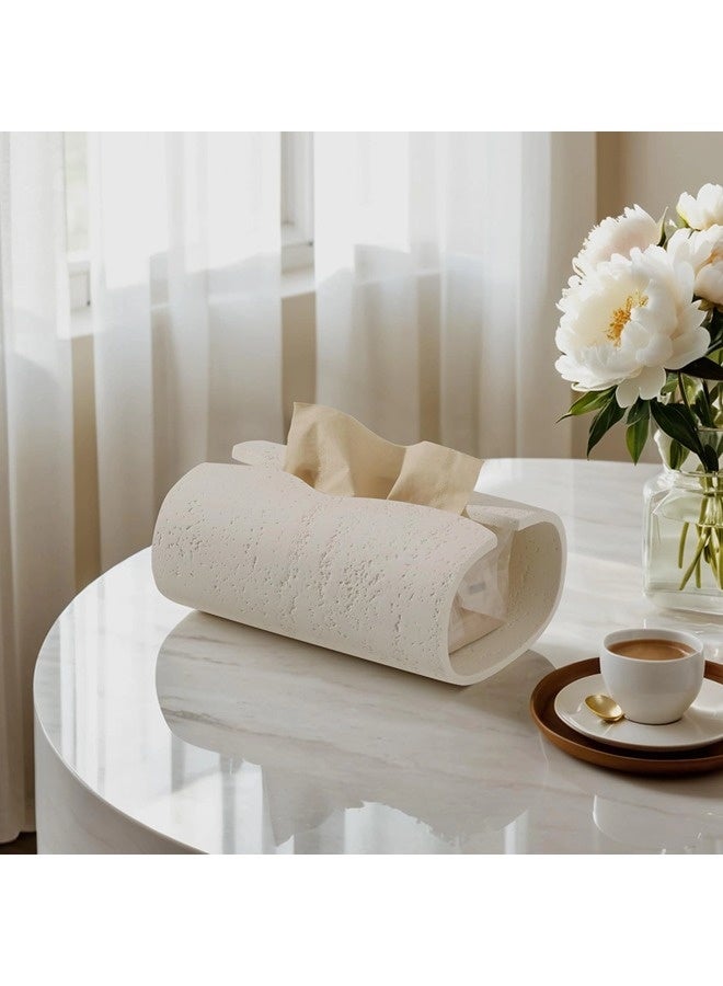 شيبشيب غطاء صندوق مناديل مستطيل، حامل مناديل وجه من الراتنج، حامل ورق تواليت، منظم مناديل ديكوري، موزع مناديل ورقية للديكور المنزلي للحمام والمطبخ وغرف النوم وغرف المعيشة والمكاتب - Image 1