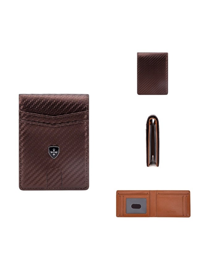 baellerry Men's Wallet Carbon Fiber Multi-card Wallet Multi-functional Thin RFID Anti-magnetic Card Bag  - Image 1