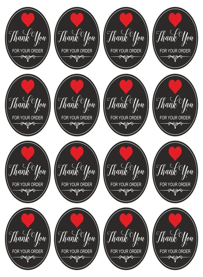 Box Brother Black Thank You Stickers 1.5 Inch Round | Self Adhesive Packaging Stickers for Small Business & Gifting - Pack of 2160 - Image 1