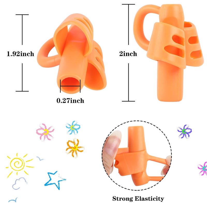 SANNIX 16 PCS Pencil Finger Grips for Kids Handwriting Grip Posture Correction Training Pen Writing Aid Tool for Kids Toddler Preschool Children Adults Students Special Needs - Image 2
