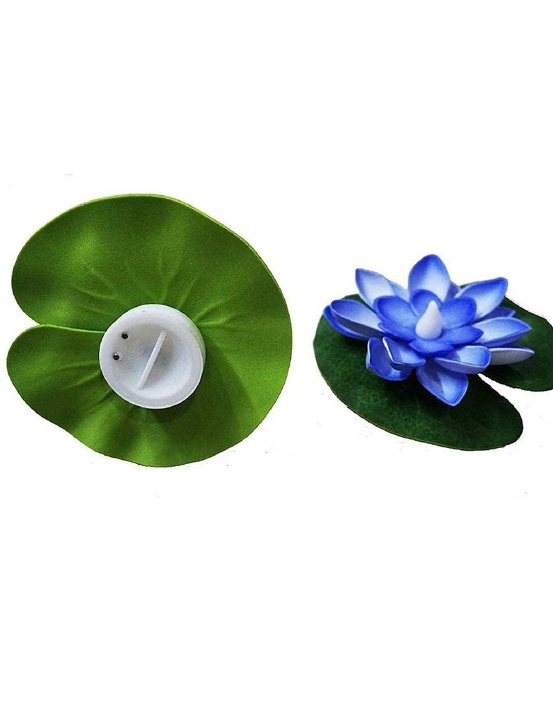 SHB SHB Flower Floating Diya Set with Water Sensor Multicolor No Electricity Needed Artificial but Natural Looking Flower with led Light Best for New Year Gift PurposePack of 6  - Image 4