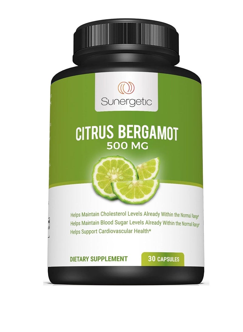 Sunergetic Citrus Bergamot 500MG 30 Capsules 