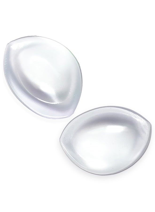 SEEKUP Women Thick Silicone Bra Pads Inserts Breast Enhancer Chest Padding Bust Push up Pads for B-C Cup, Transparent L - Image 1