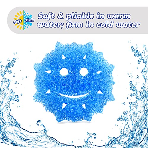 Scrub Daddy Sponge Set - Winter Shapes - Non Scratch Scrubbers for Dishes and Home, Odor Resistant, Temperature Controlled, Soft in Warm Water, Firm in Cold, Deep Cleaning, Dishwasher Safe, 3ct - Image 4