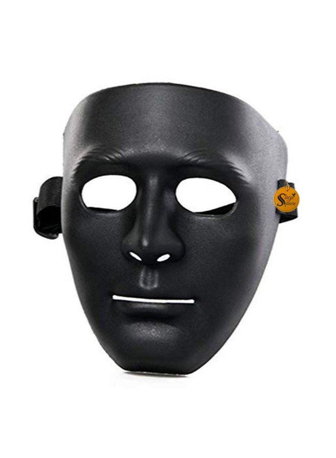 sage square stoneman vendetta comic face mask fawkes mask anonymous vip edition face-mask perfect fit cosplay v for vendetta (black) (pack of 1)- Multi color - Image 4