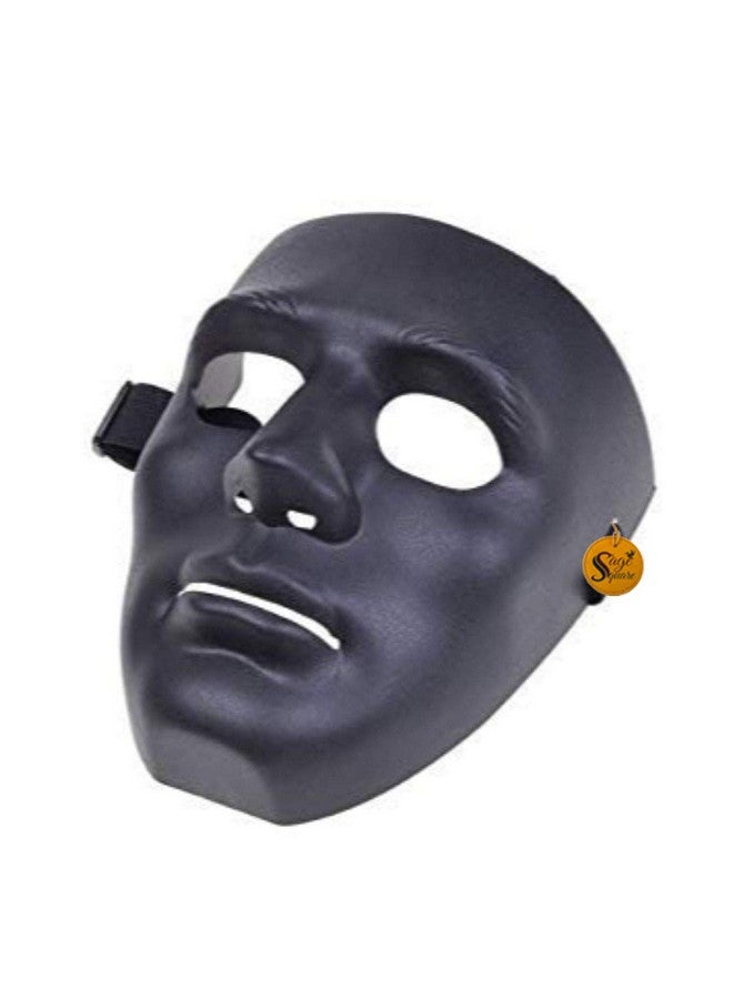 sage square stoneman vendetta comic face mask fawkes mask anonymous vip edition face-mask perfect fit cosplay v for vendetta (black) (pack of 1)- Multi color - Image 3