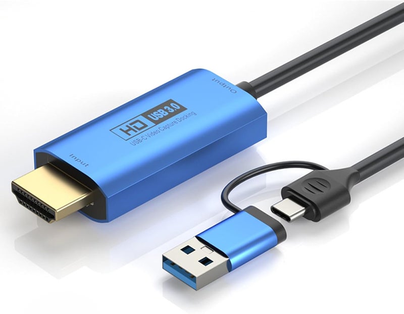 بطاقة التقاط فيديو USB3.0، بطاقة تحويل HDMI إلى Type C لتسجيل الفيديو في مؤتمرات الفيديو، التدريس، الألعاب، دعم لمدخلات 4K ومخرجات 1080P - Image 1