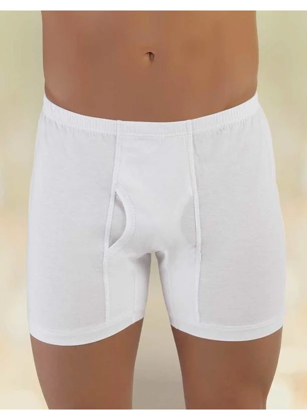Şahinler White Cotton Classic Men's Boxer ME007