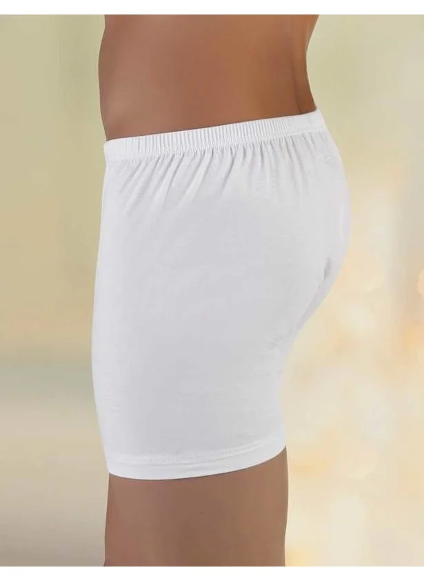 Şahinler White Cotton Classic Men's Boxer ME007