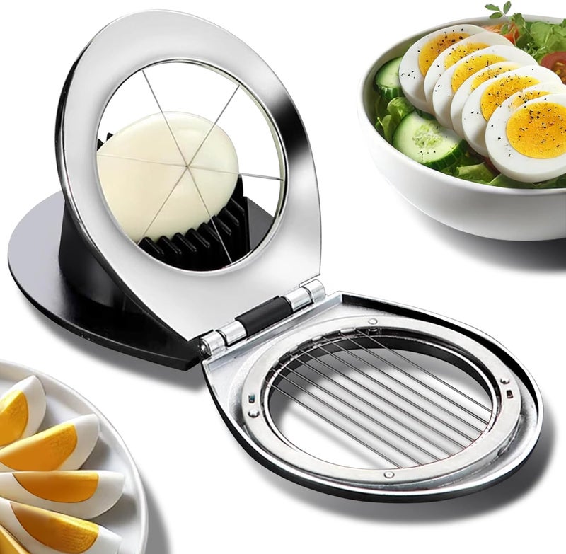 Arimagroup Egg Slicer for Hard Boiled Eggs,Egg Cutter,Strawberry Slicer,Heavy Duty Aluminium Tomato Slicer,Stainless Steel Wire Multipurpose, Dicer for Soft Fruit Mushroom,Suitable for Home, Picnics - Image 1
