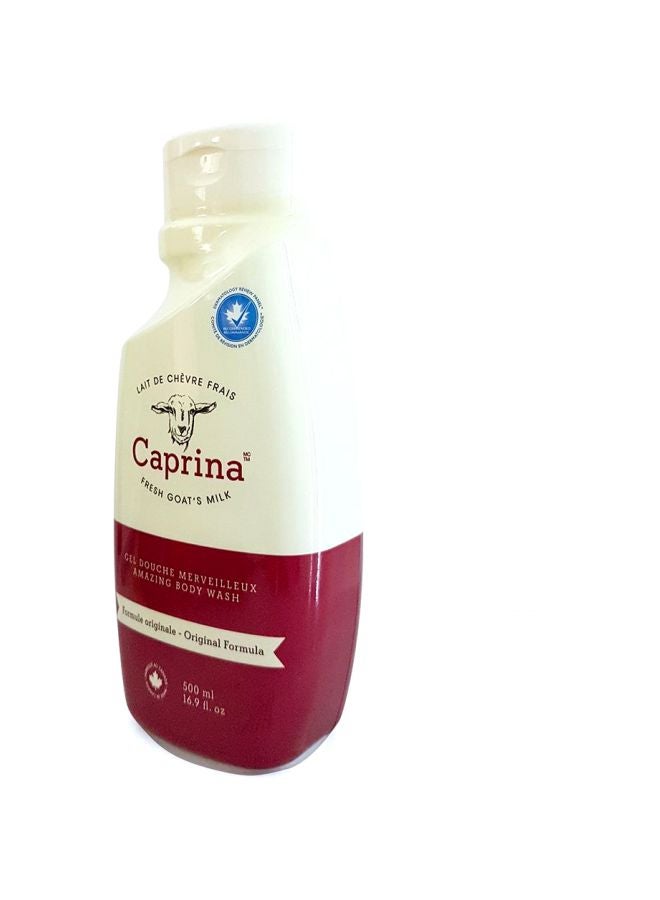 Caprina by Canus Amazing Body Wash With Fresh Canadian Goat Milk Gentle Soap Moisturizing Vitamin A, B2, B3 & More, Original, 16.9 Fl Oz - Image 3