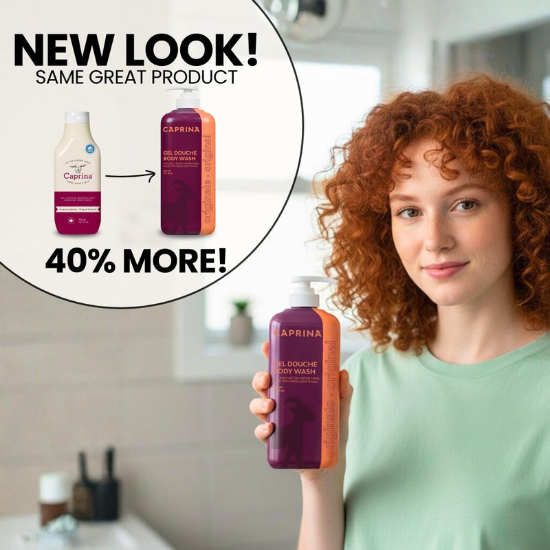 Caprina by Canus Amazing Body Wash With Fresh Canadian Goat Milk Gentle Soap Moisturizing Vitamin A, B2, B3 & More, Original, 16.9 Fl Oz - Image 2