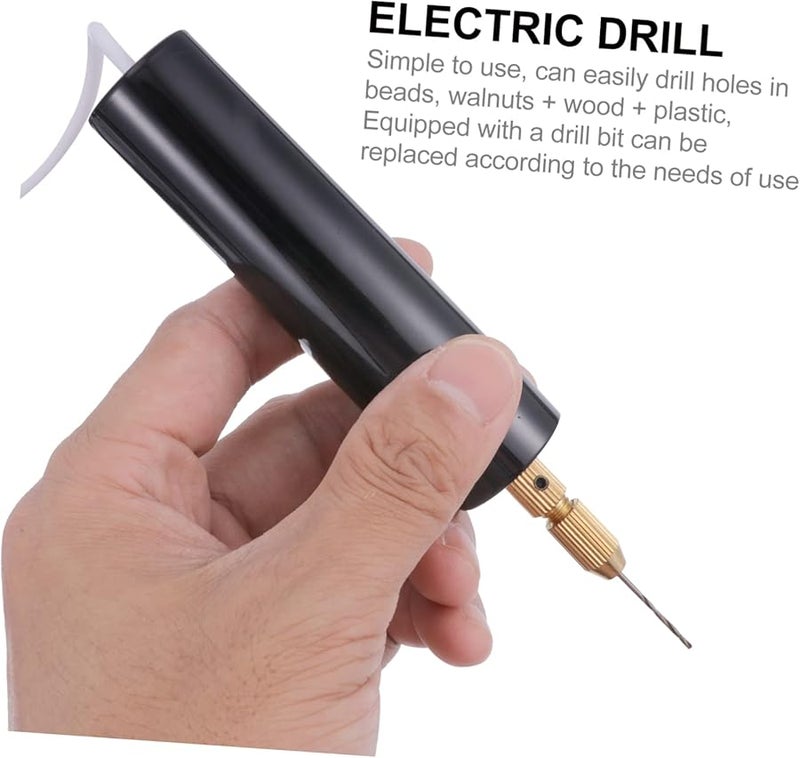 USB قابلة لإعادة الشحن مثقاب كهربائي صغير أداة دوارة 15 قطعة مجموعة ملحقات - Image 5