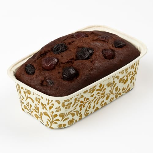 Esslly Bake n Serve - Premium Paper Loaf Pan | for 250 Grams Bake | Elegant Gold Floral Design | Size - 160x60x52 mm (Pack of 50) | Greaseproof, Oven Safe - Image 5