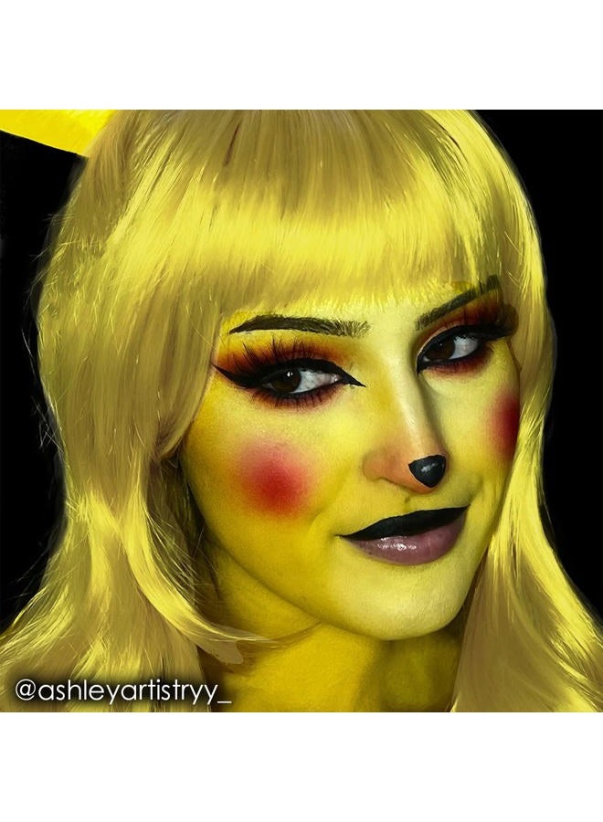 mehron مكياج فانتازيا FX كريم مكياج | قائم على الماء | هالوين | طلاء وجه وجسم أصفر للبالغين 1 أونصة سائلة (30 مل) (أصفر) - Image 3