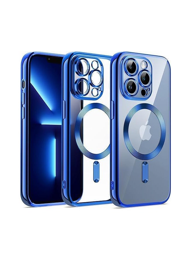 Magnetic Case for iphone 12 pro max Compatible with Wireless Charging, Cover Camera Lens Protector, Slim Protective anti Yellowing Clear Case for iphone 12 pro max  - Image 1