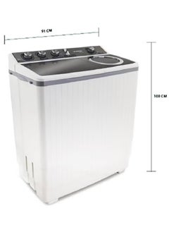 Fresh 10 Kg Twin Tub Top Load Washing Machine, Wash Capacity 10 Kg and Dryer Capacity 6 Kg - White | FRW-1200N  - Image 3