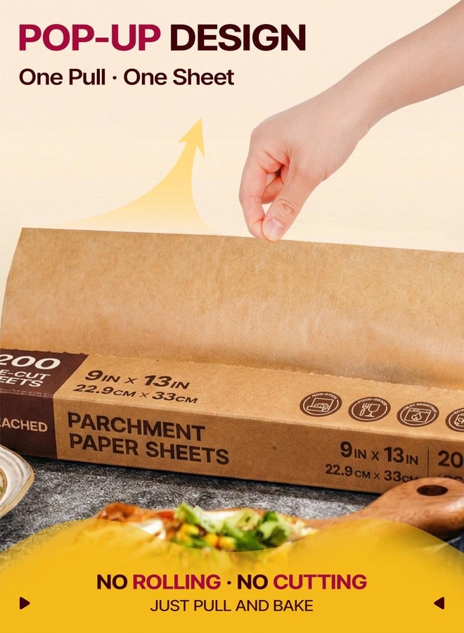 katbite ورق زبدة كاتبايت، 200 قطعة، مقاس 9×13 بوصة، ورق خبز متين ومقطع مسبقًا، قوي للغاية، غير مبيض، غير لاصق، غير سام، ورق خبز مسطح للفرن والطبخ والشواء والقلاية الهوائية - Image 3