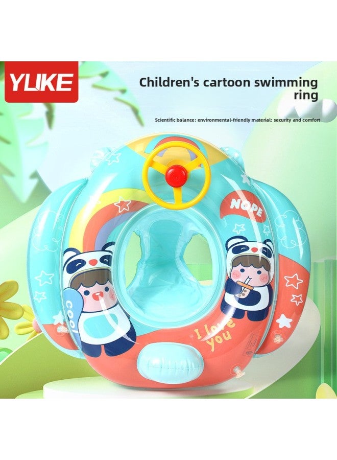 Generic Swimming Ring Children's Thickened Anti-flip Life Ring Boys And Girls Hot Spring Swimming Equipment Baby Baby Seat Ring-Outer Diameter After Inflation:No Specifications-Inner Diameter After Inflatio - Image 2