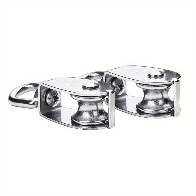 2 Pack 304 Stainless Steel 360 Rotation M25 Single Wheels 330 Lbs Load Capacity - Image 1