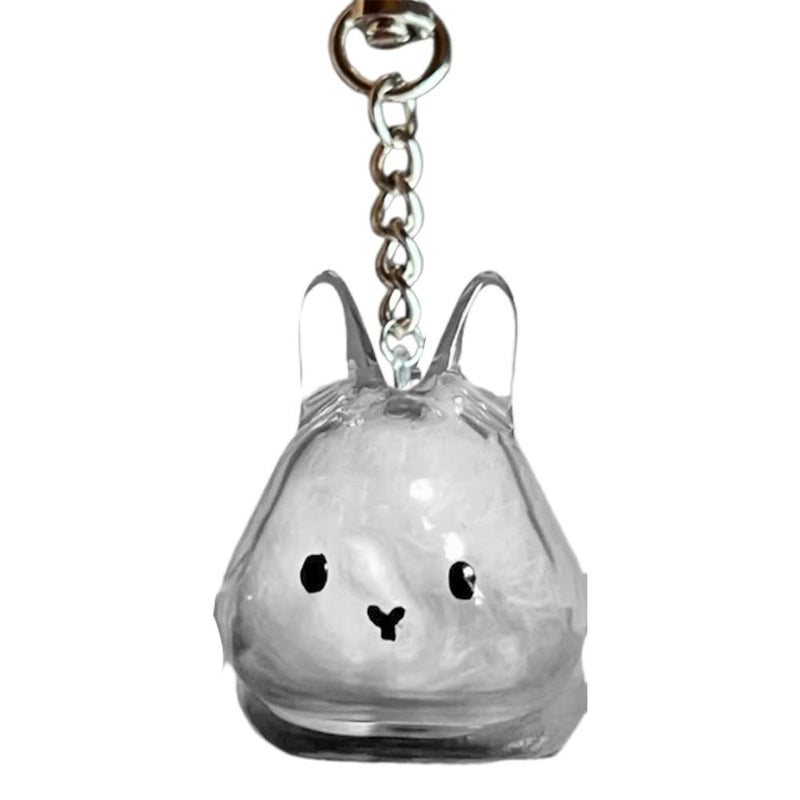 Transparent rabbit fur storage box, captivating capsule toy, rabbit fur storage, souvenir/collectible bag, keychain, charm. - Image 5