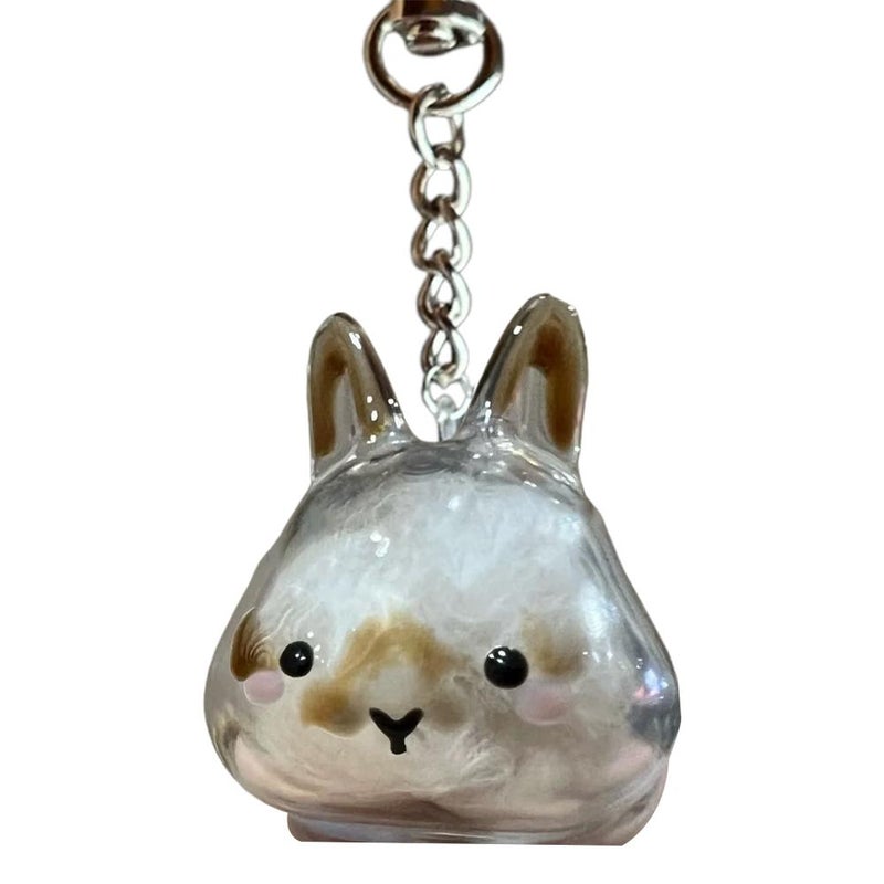 Transparent rabbit fur storage box, captivating capsule toy, rabbit fur storage, souvenir/collectible bag, keychain, charm. - Image 3