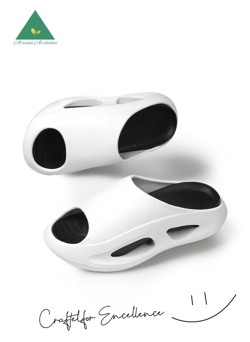 AL-WAHA AL-ZHABIA Unisex cloud comfort EVA foam slippers, thick-soled non-slip design, suitable for beach, pool, daily multi-scene (size 42-43)  - Image 1