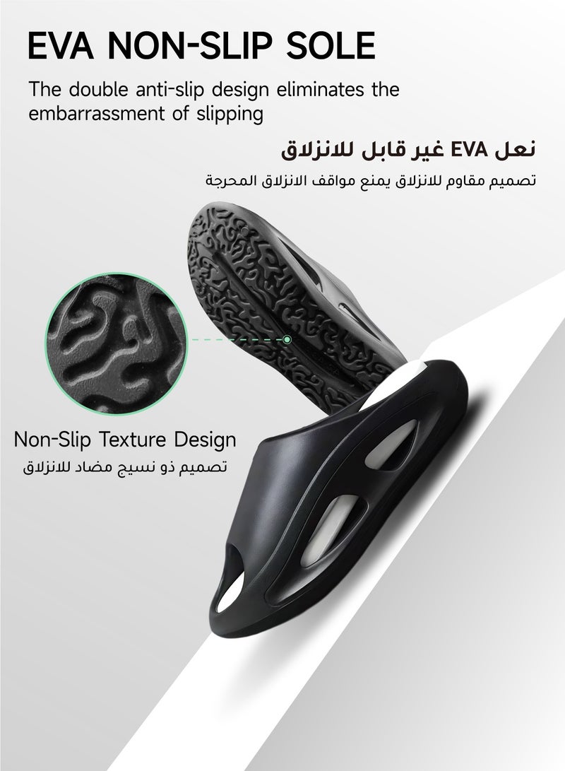 AL-WAHA AL-ZHABIA Unisex cloud comfort EVA foam slippers, thick-soled non-slip design, suitable for beach, pool, daily multi-scene (size 42-43)  - Image 5